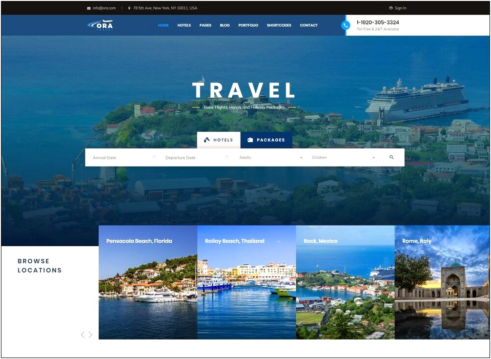 Tours And Travels Bootstrap Templates Free Download