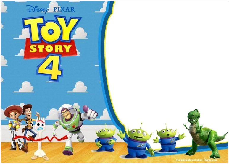 Toy Story Birthday Invitations Free Template