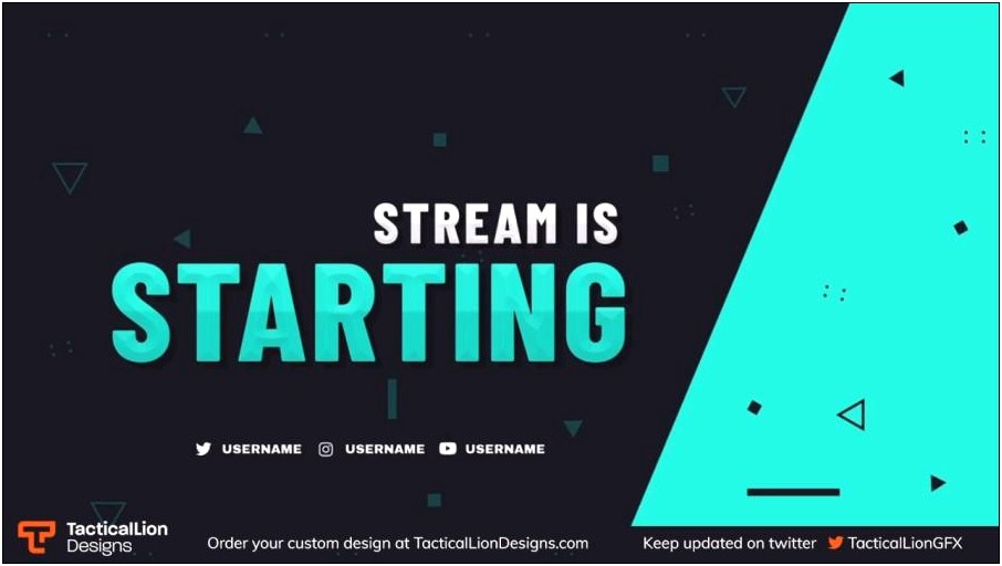 Stream Starting Soon Template Free Download - Templates : Resume ...