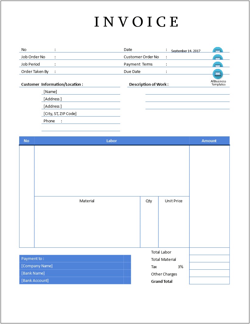 Used Car Sales Invoice Template Free