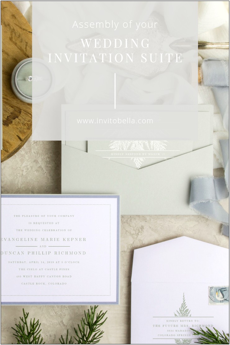 Wedding Invitation Assembly Without Inner Envelope