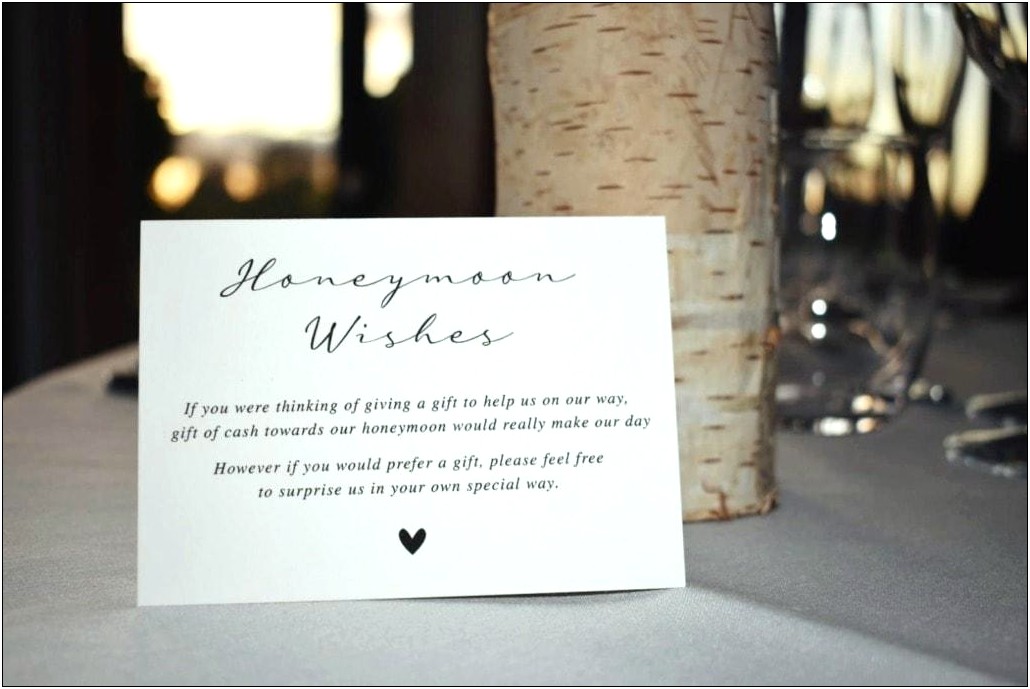 Wedding Invitation Money Instead Of Gifts