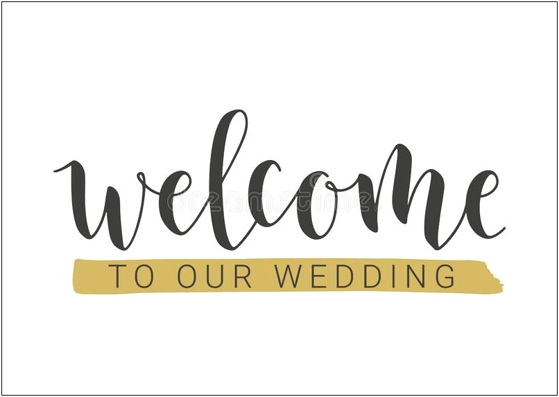 Welcome To Our Wedding Sign Template Free