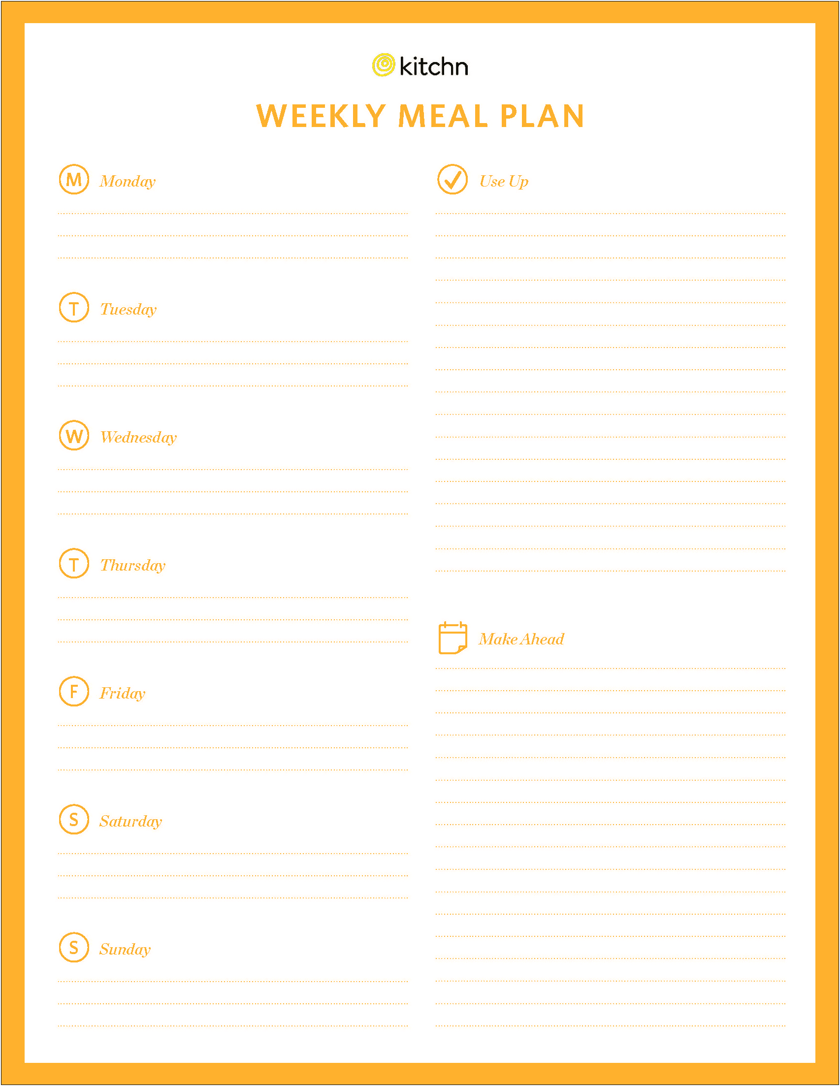 Whole 30 Meal Plan Template Free