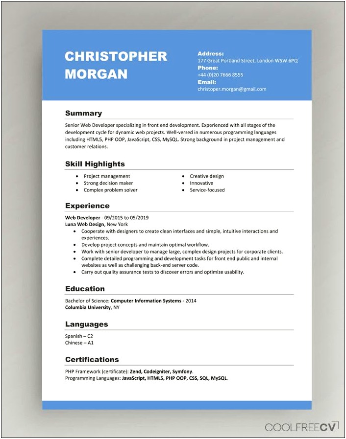 1 Year Experience Resume Format Free Download Doc