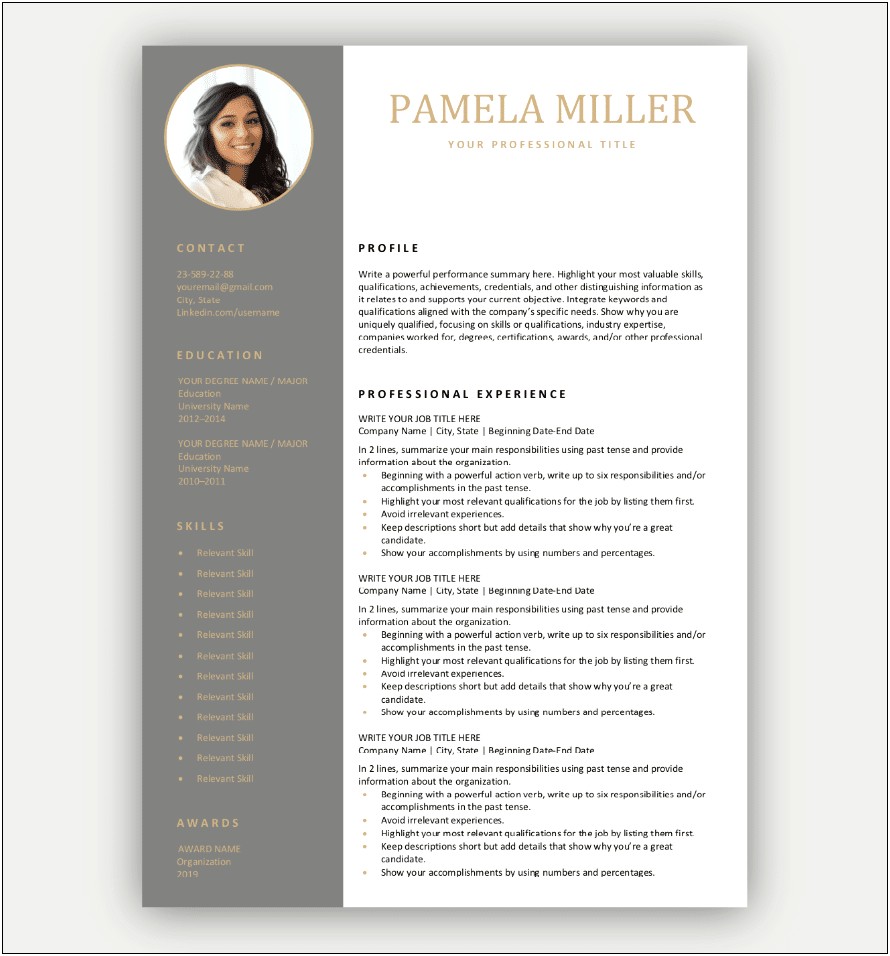 100 Free Resume Templates Download In Oregon