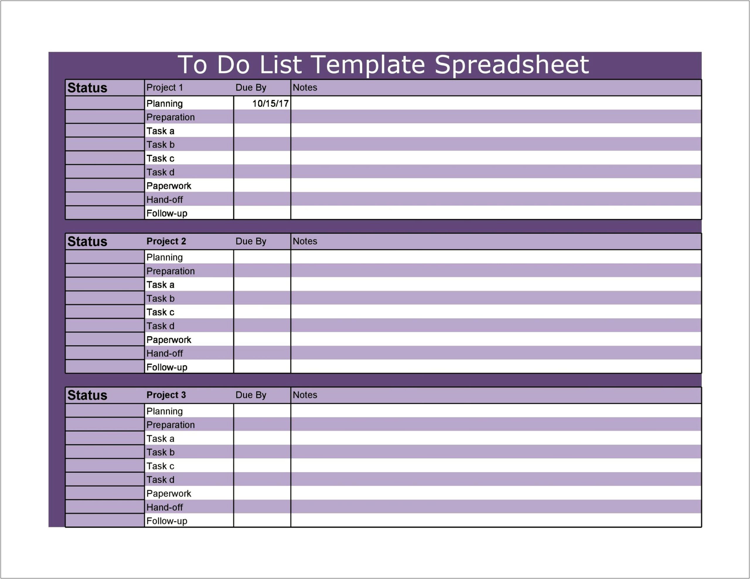 135 To Do List Download Template