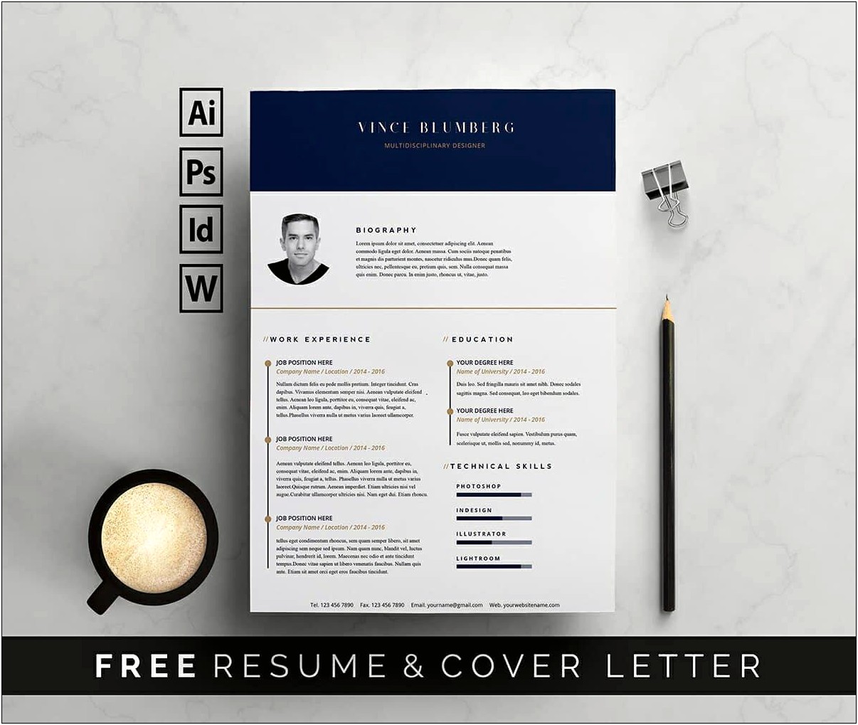 2 Page Resume Template Word Free