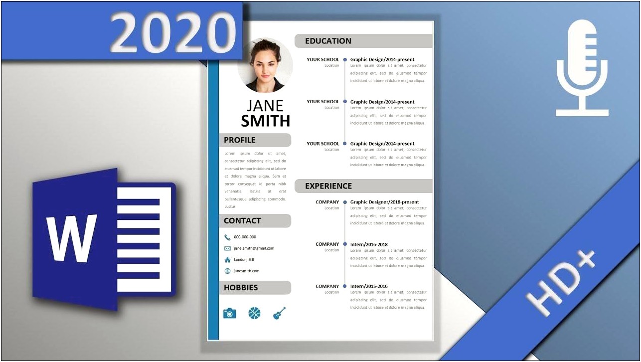 2 Page Word Resume Template Free