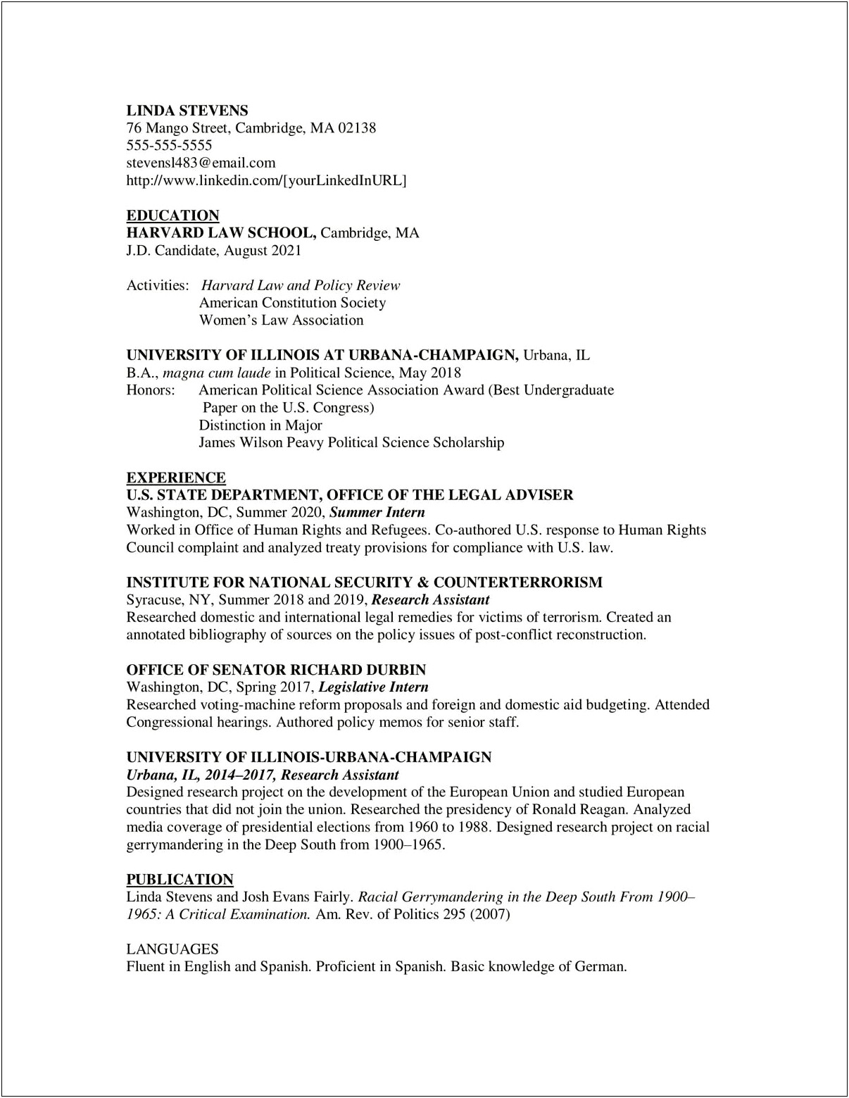 2017 Resume Templates For It Entry Level