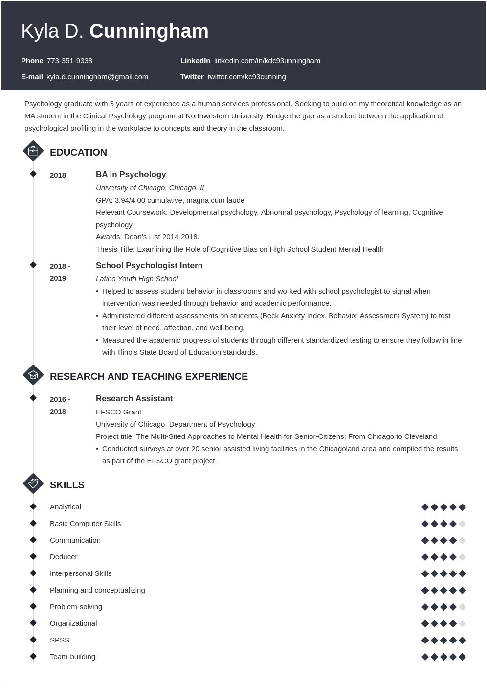 2018 Academic Resume High School Template