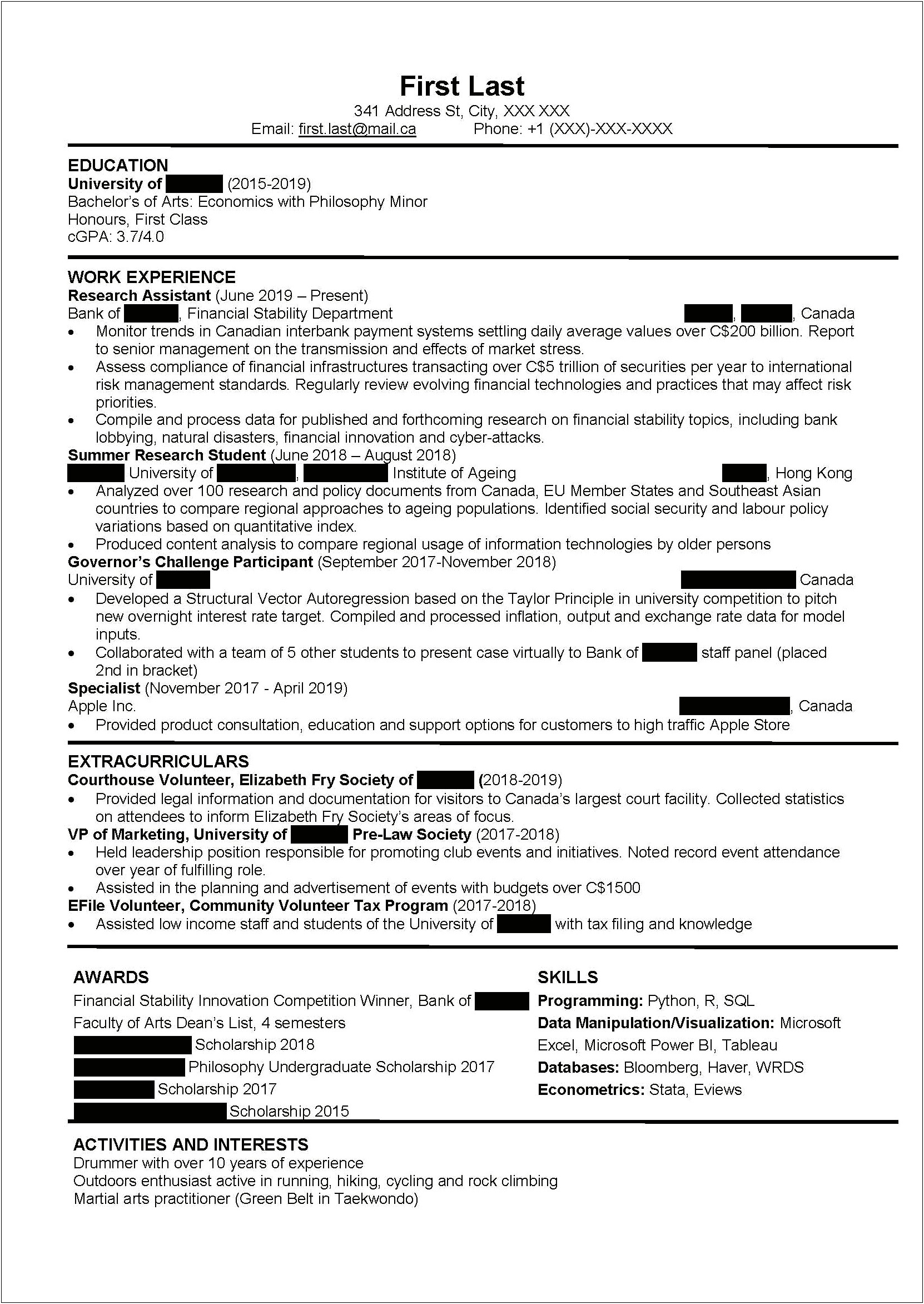 3 Years Experience Resume In Banking