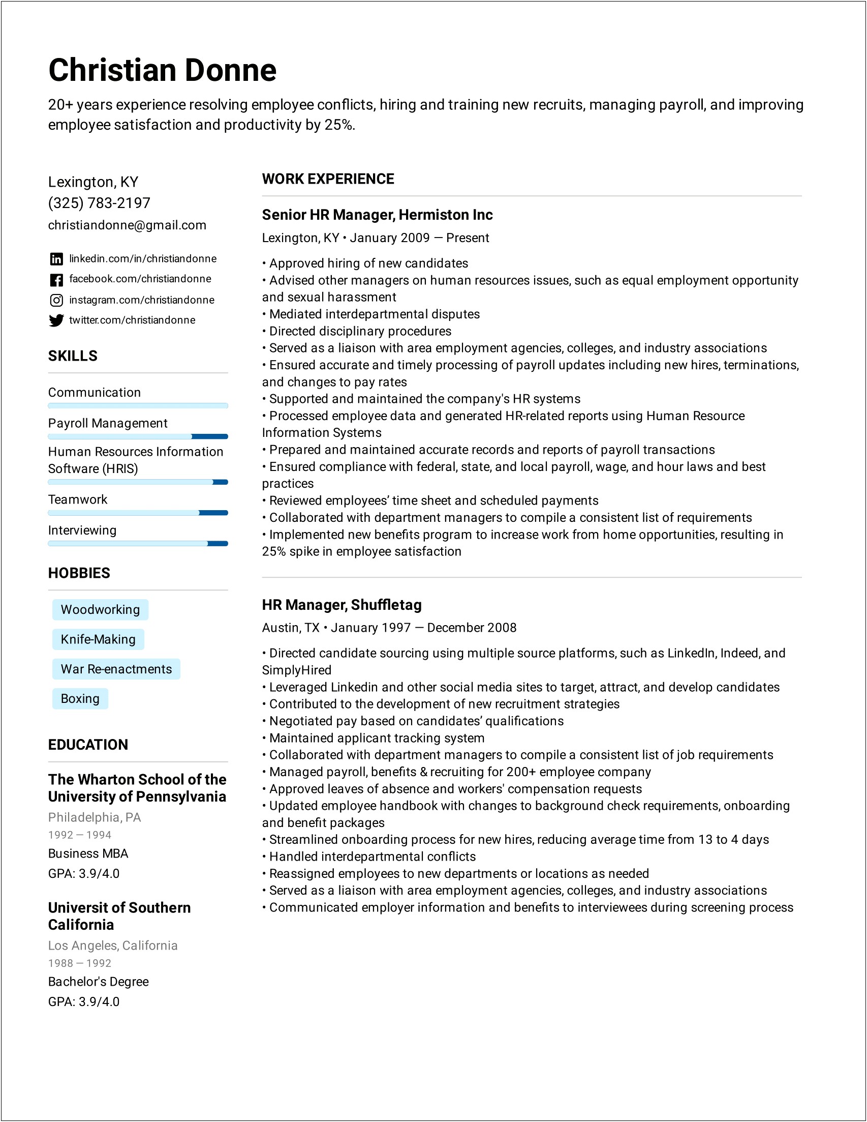 A List Of Resume Skills Examples