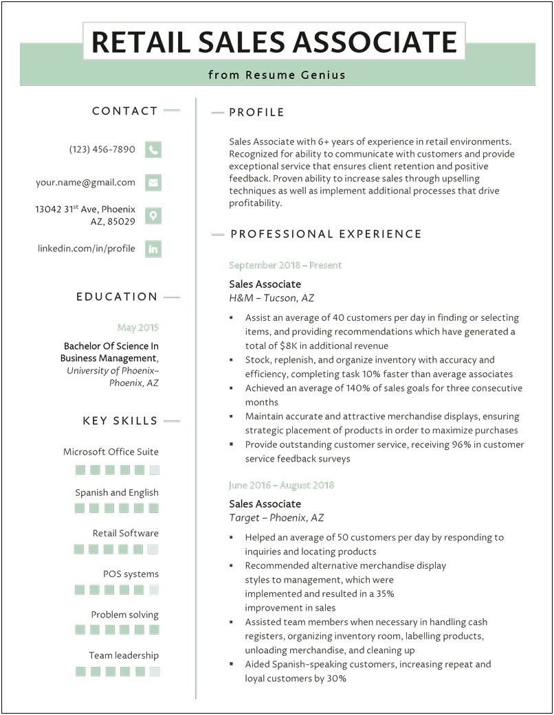 Abercrombie And Fitch Store Manager Resume