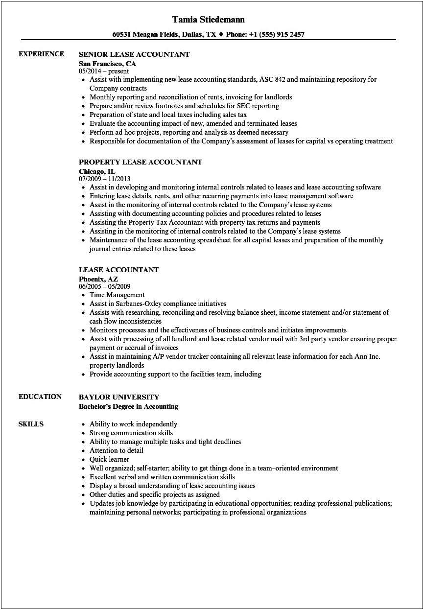 Accounting Skills To Display In Resume