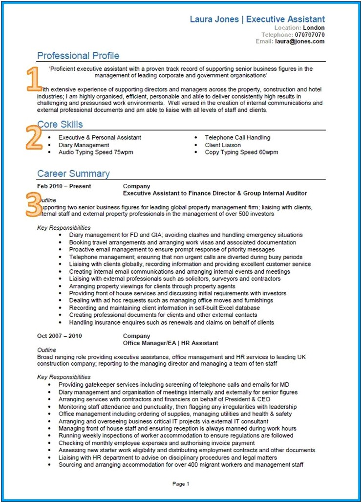 Achieve The Best Possible Outcome Resume