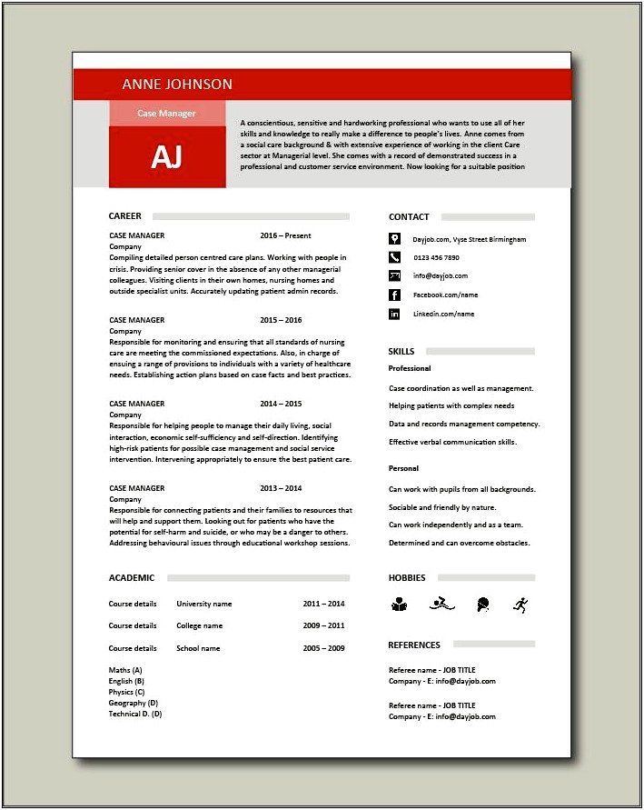 Action Words For Case Manager Resume