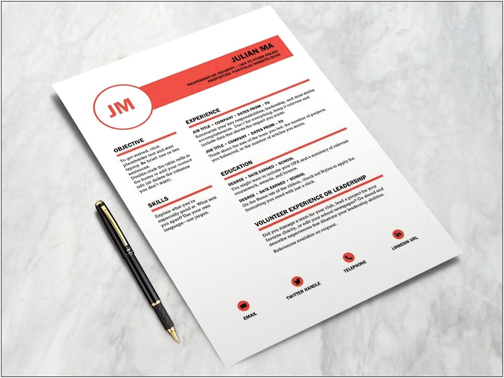 Add Date Ranges Word Template Resume