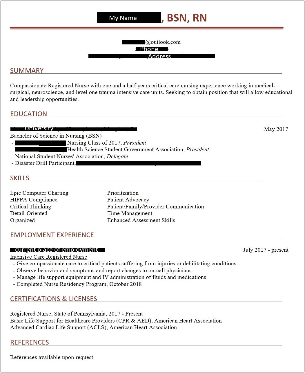 Adding Skills To A Nursing Resume