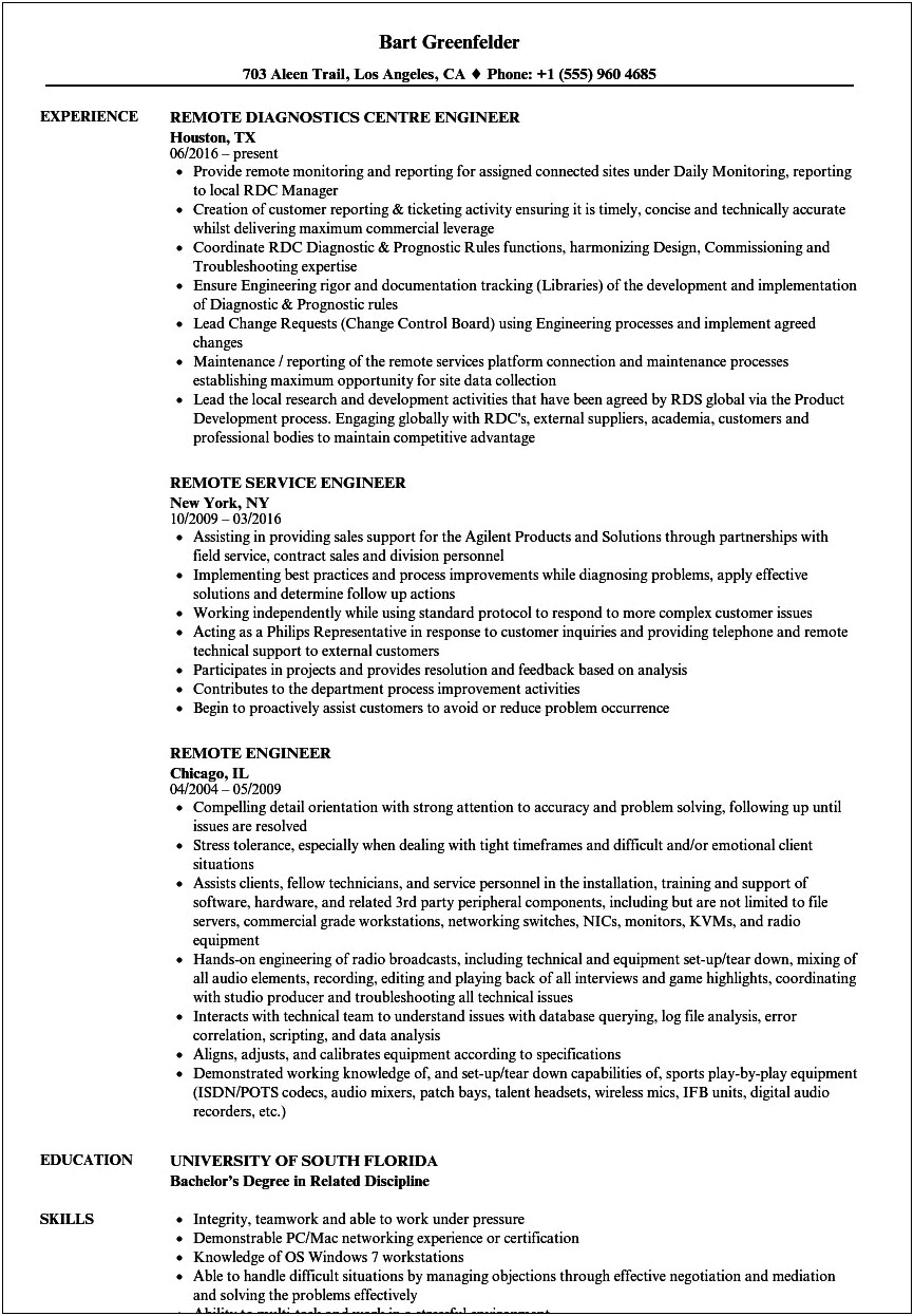 Adding That I Worked Remotely To A Resume