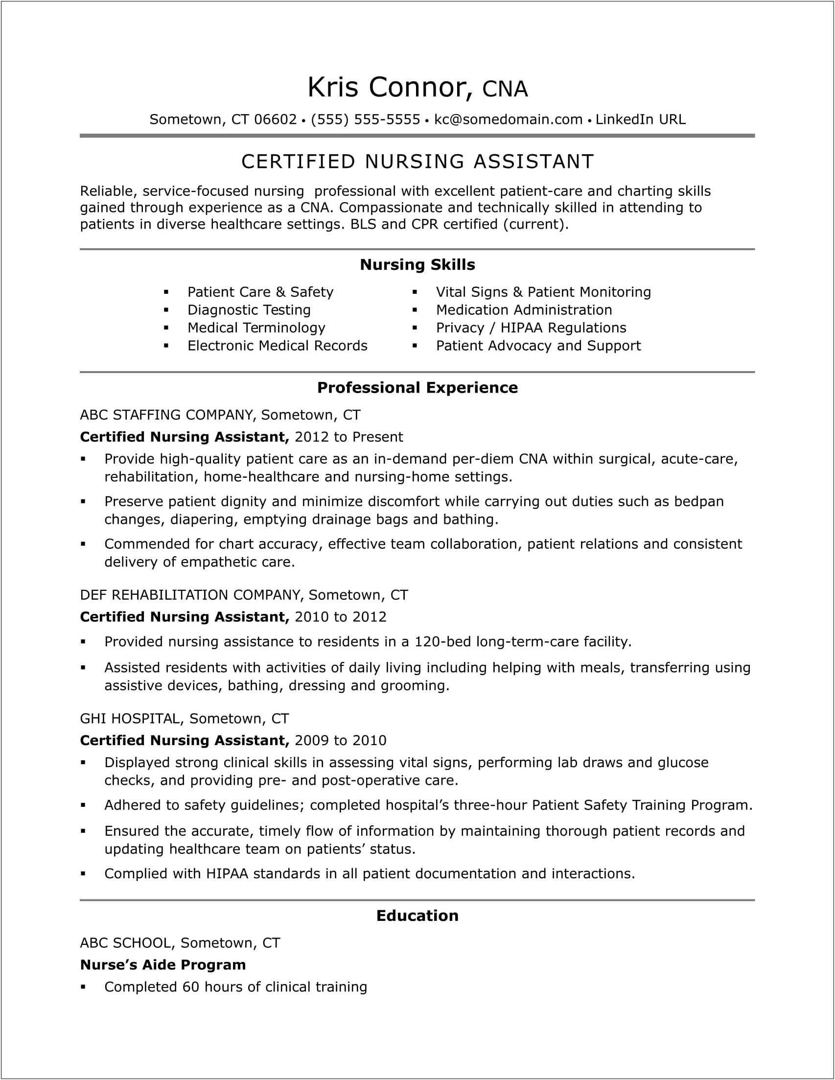 Additional Skills And Activities In Resume