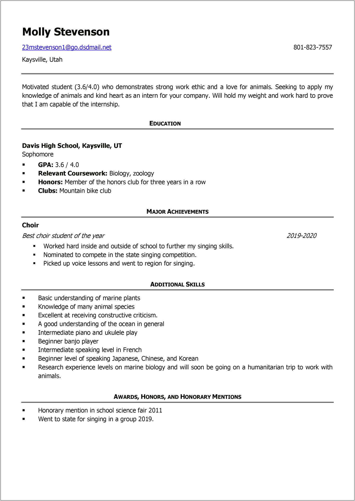 Additional Skills For A Research Resume