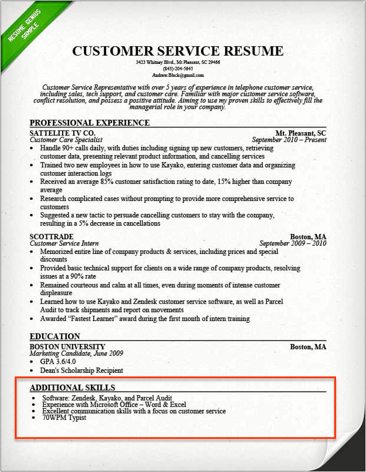 Additional Skills To Write On A Resume