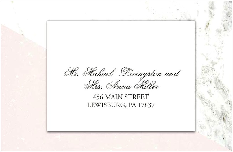 Address To Send Wedding Invitation To President