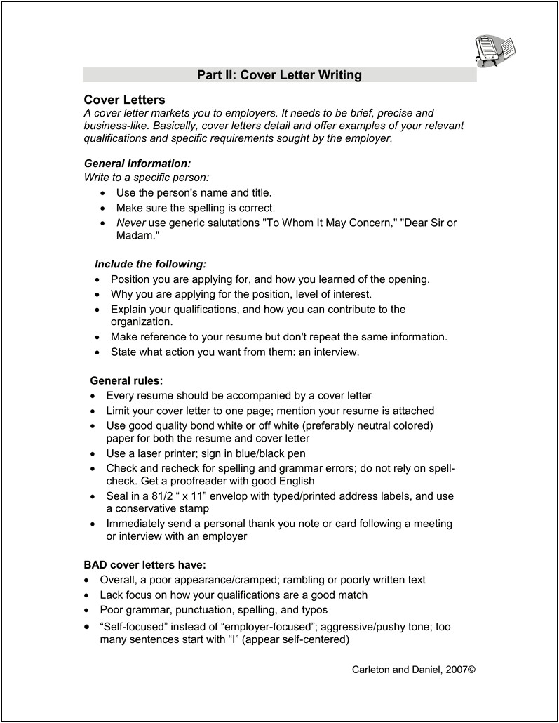 Addressing A Cover Letter To Unknown Resume