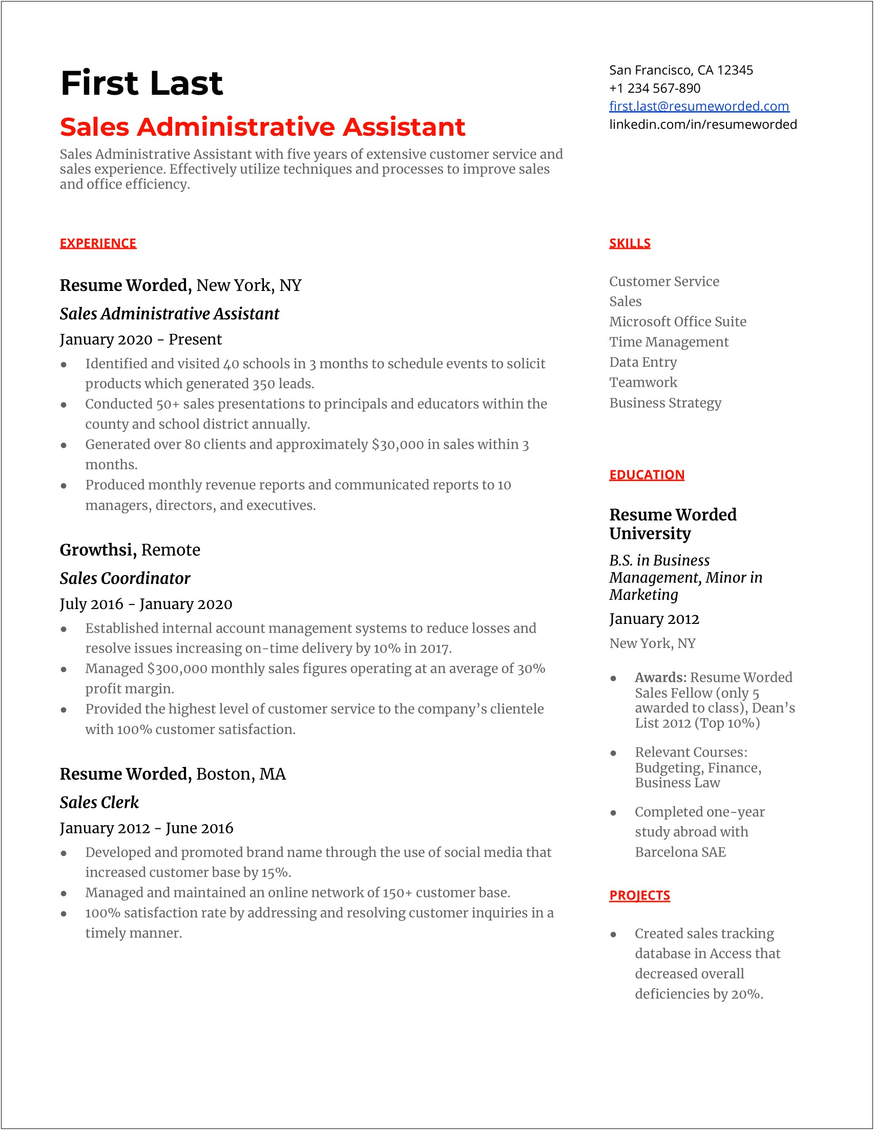 Administrative Skills To Put On Resume