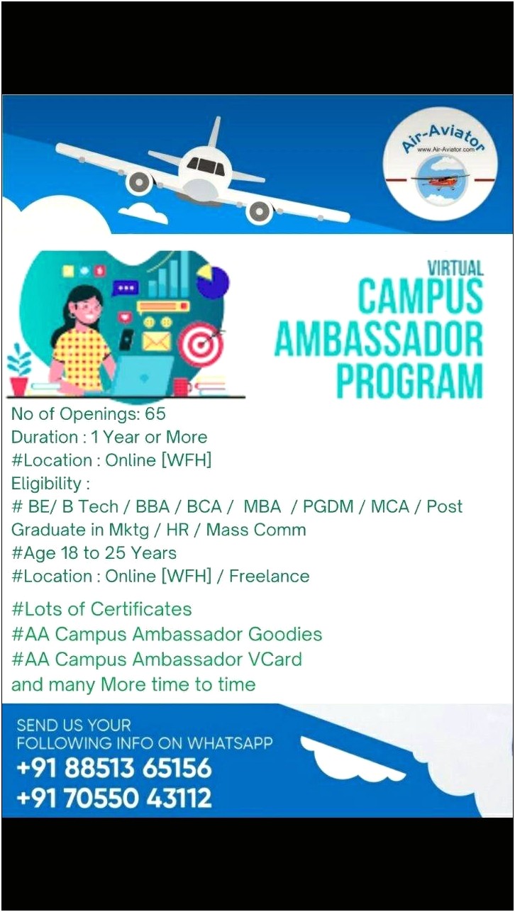 Admission Ambasitor Activities And Honors Resume Examples 2018