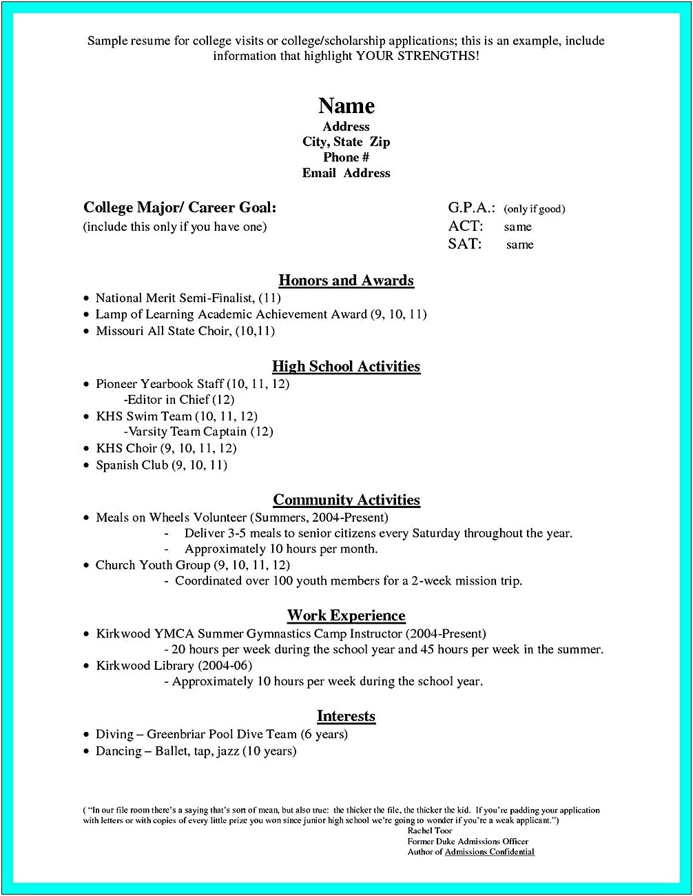 After College Include High School On Resume