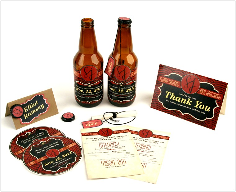 All In One Brewery Wedding Invitation