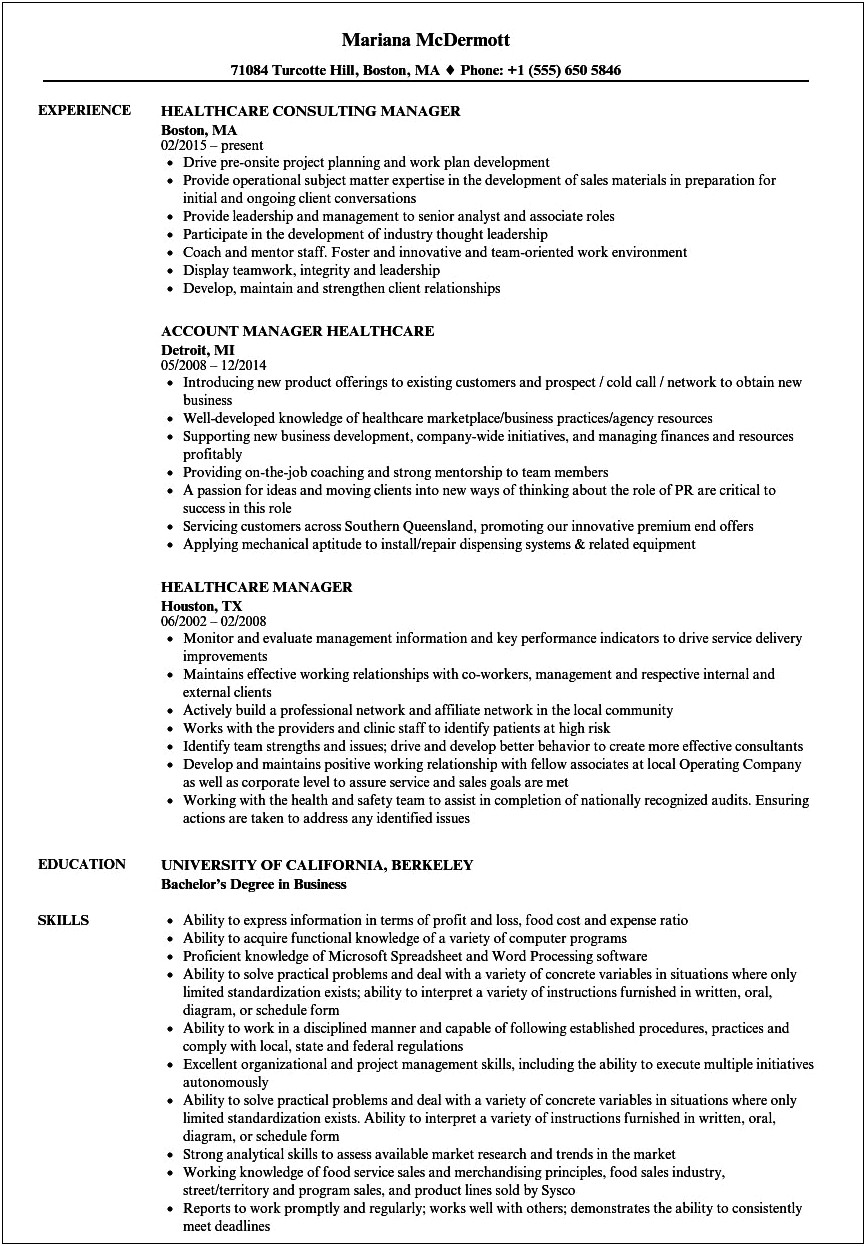 Allied Health Program Director Resume Templates