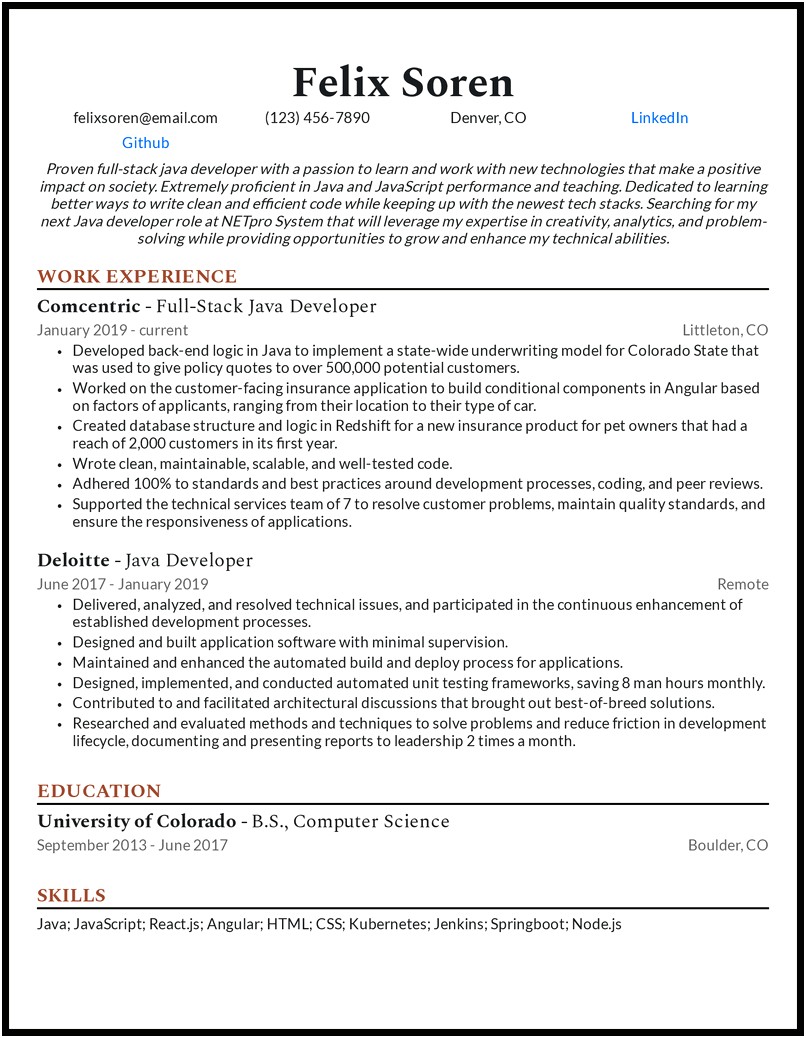 Android Developer Resume 2 Years Experience