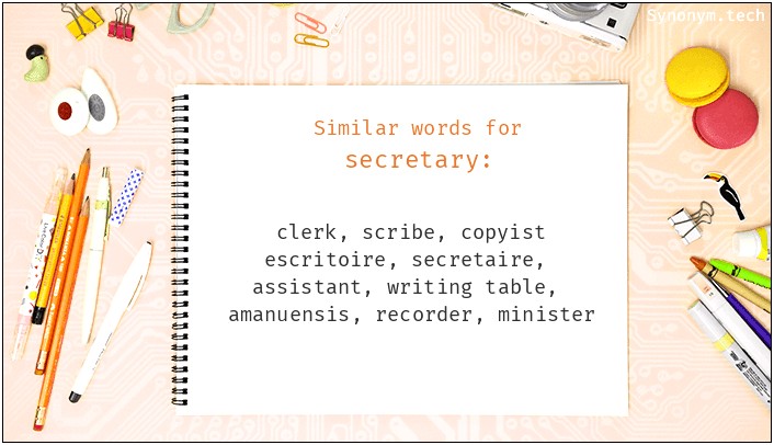 Another Word For Secretary For Resume