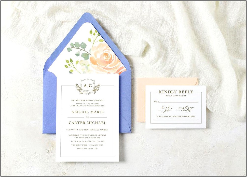 Apartment Listing On Wedding Invite Envelopes