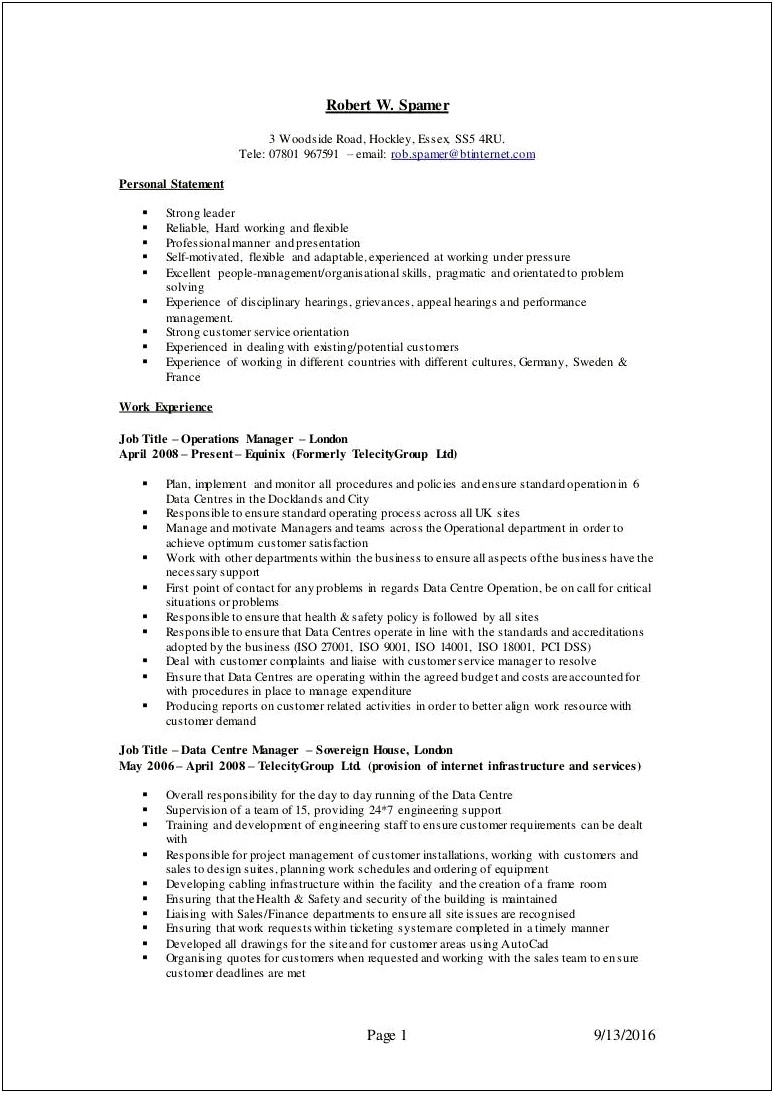 Appeals And Grievances Job Description Resume
