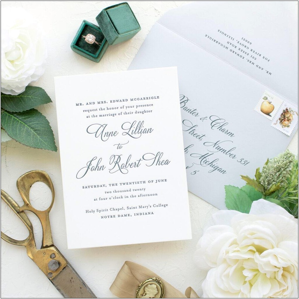 Are Grooms Parents Listed On Formal Wedding Invitation