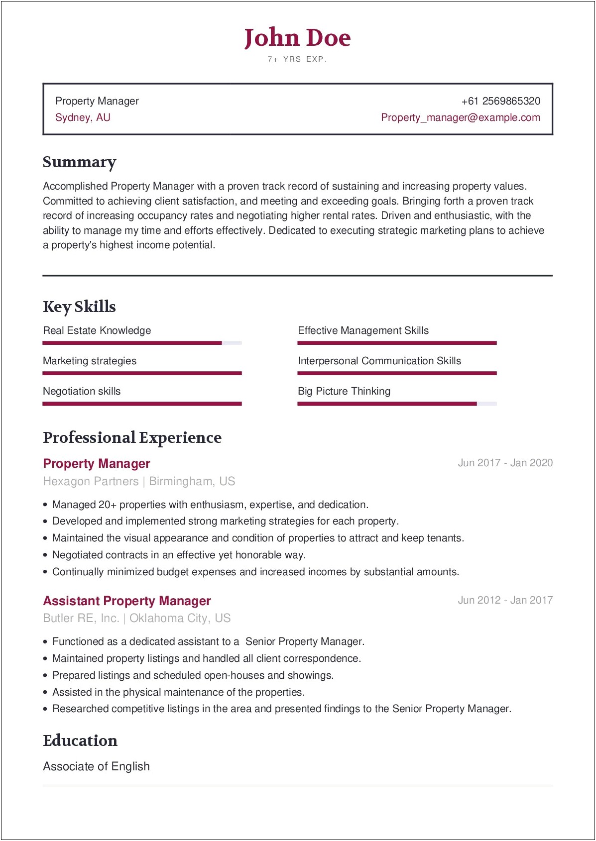 Area Of Expertise Real.estate Examples For Resume