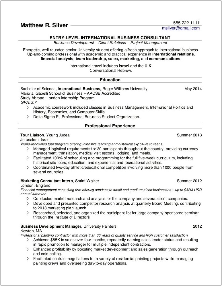 Athlete Basic Resume For Entry Level Job