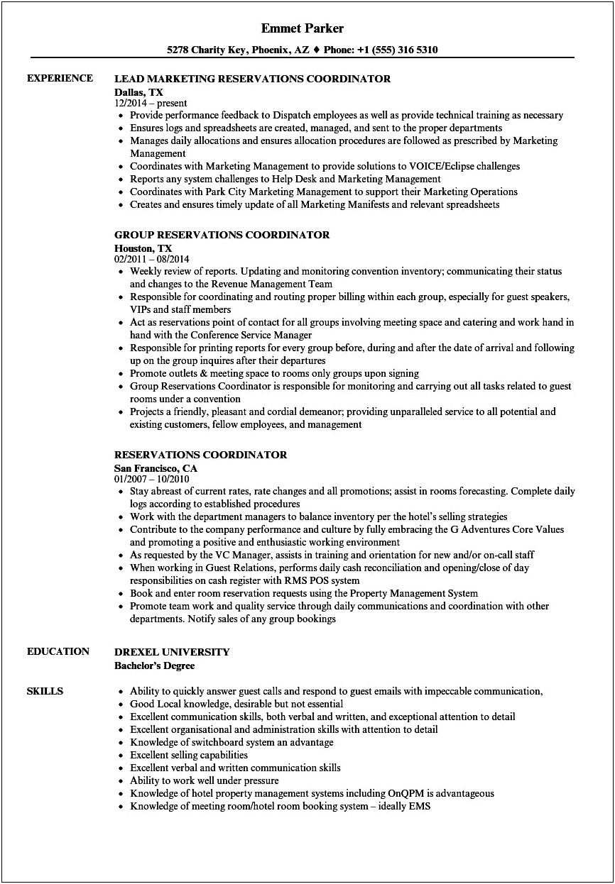 Ats Disney Resume Template Skills Reservation