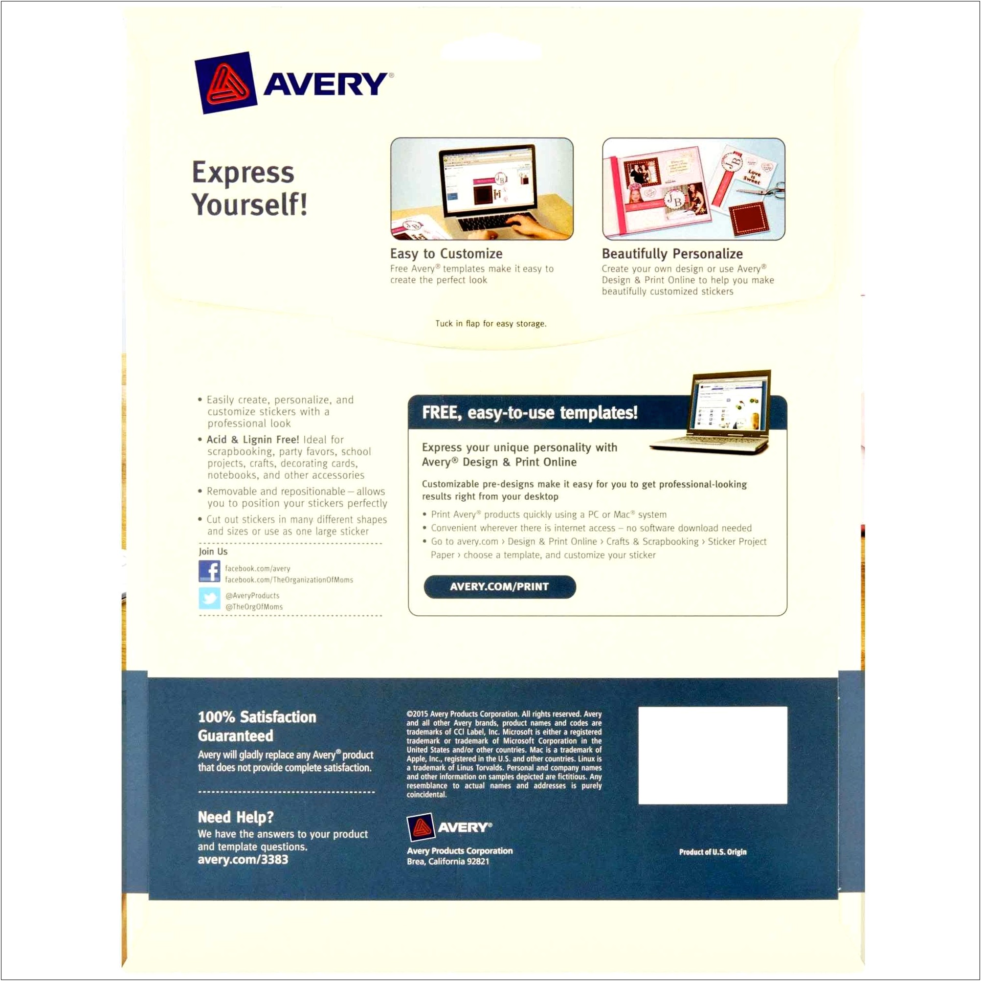 Avery Business Card Template 28371 Download