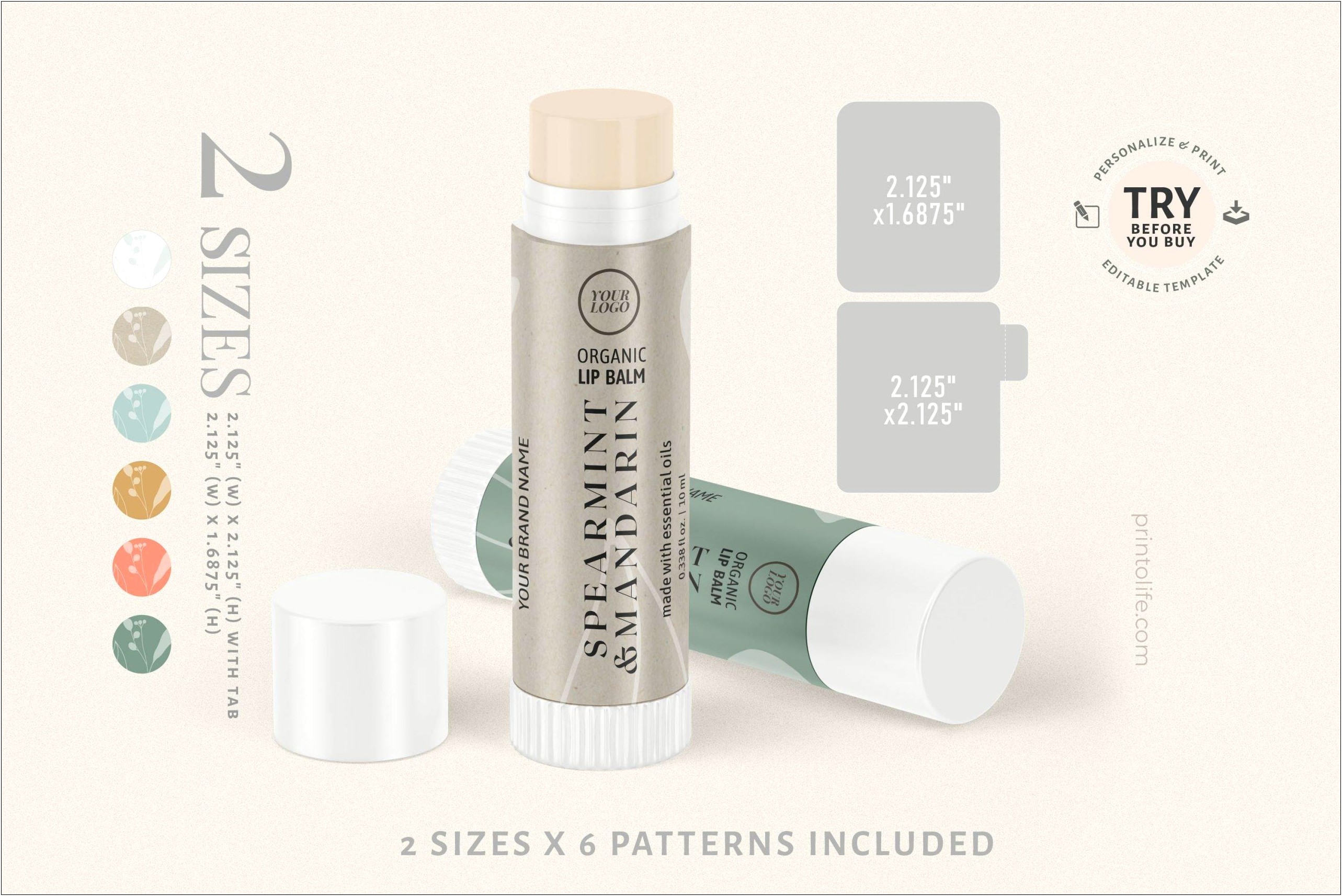 Avery Lipbalm Label With Seal Ai Template Download