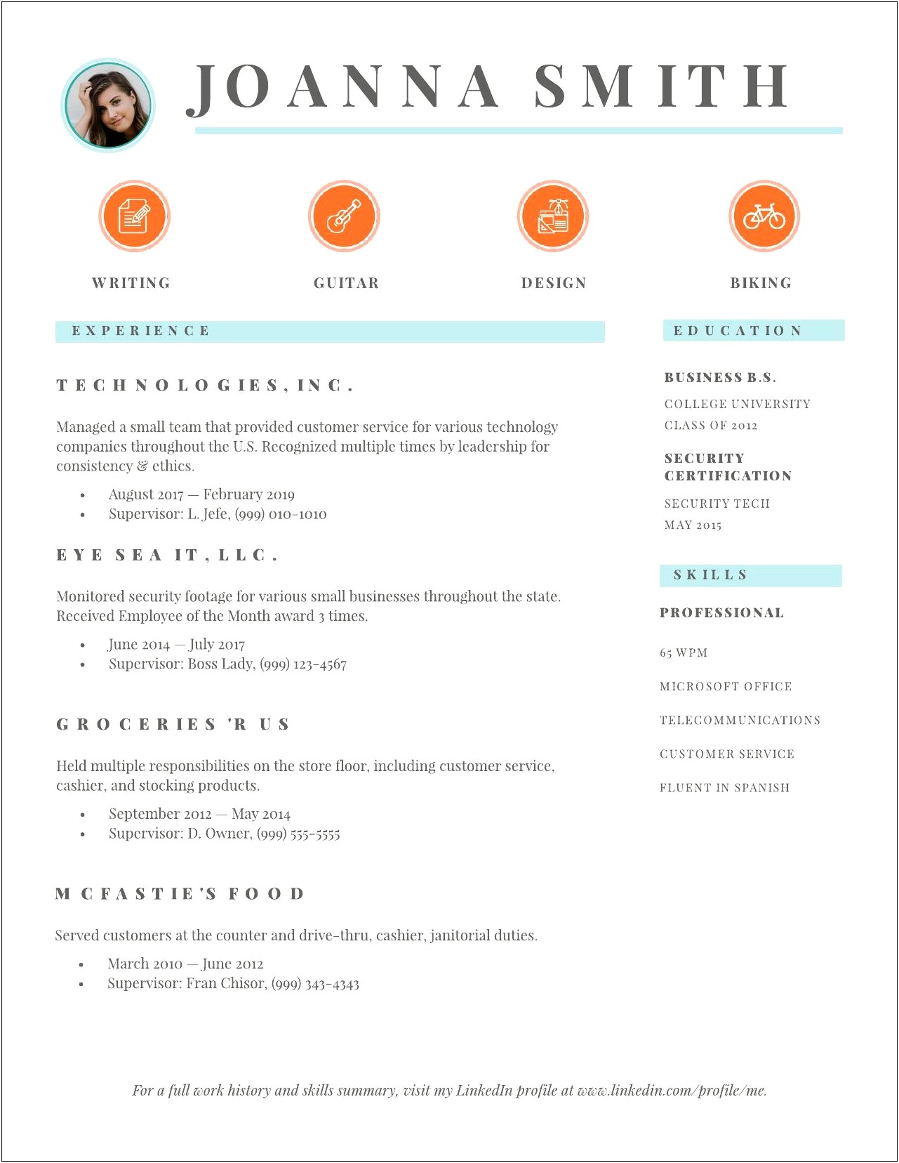 Bad Resume Templates With Grammar Errors