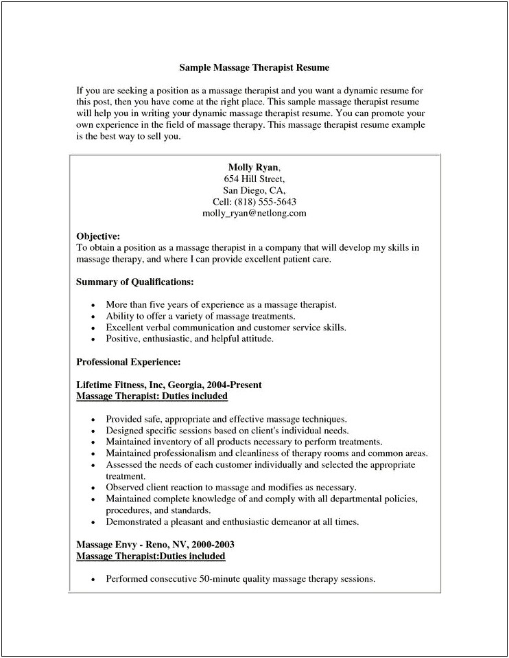 Behavioral Therapist Job Description For Resume