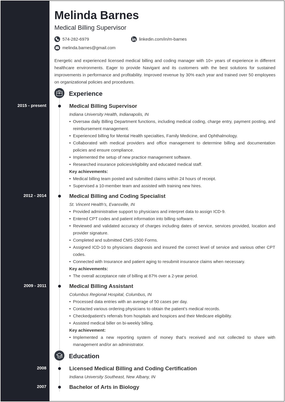 Best Billing Specialist Resume For 2019