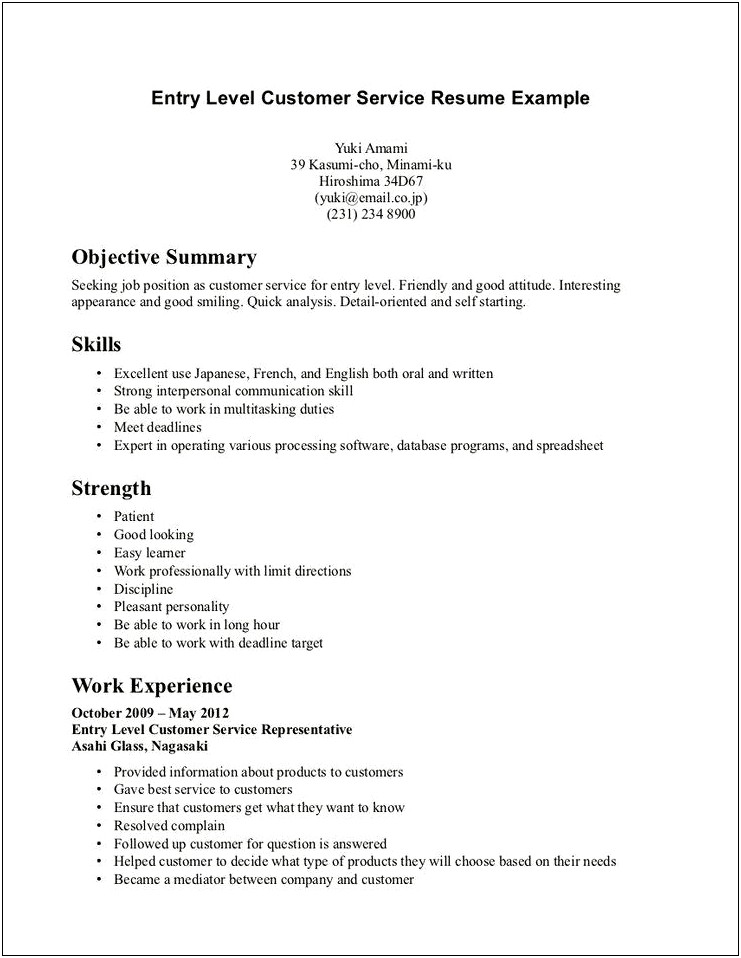 Best Ever Written Objective For A Resume