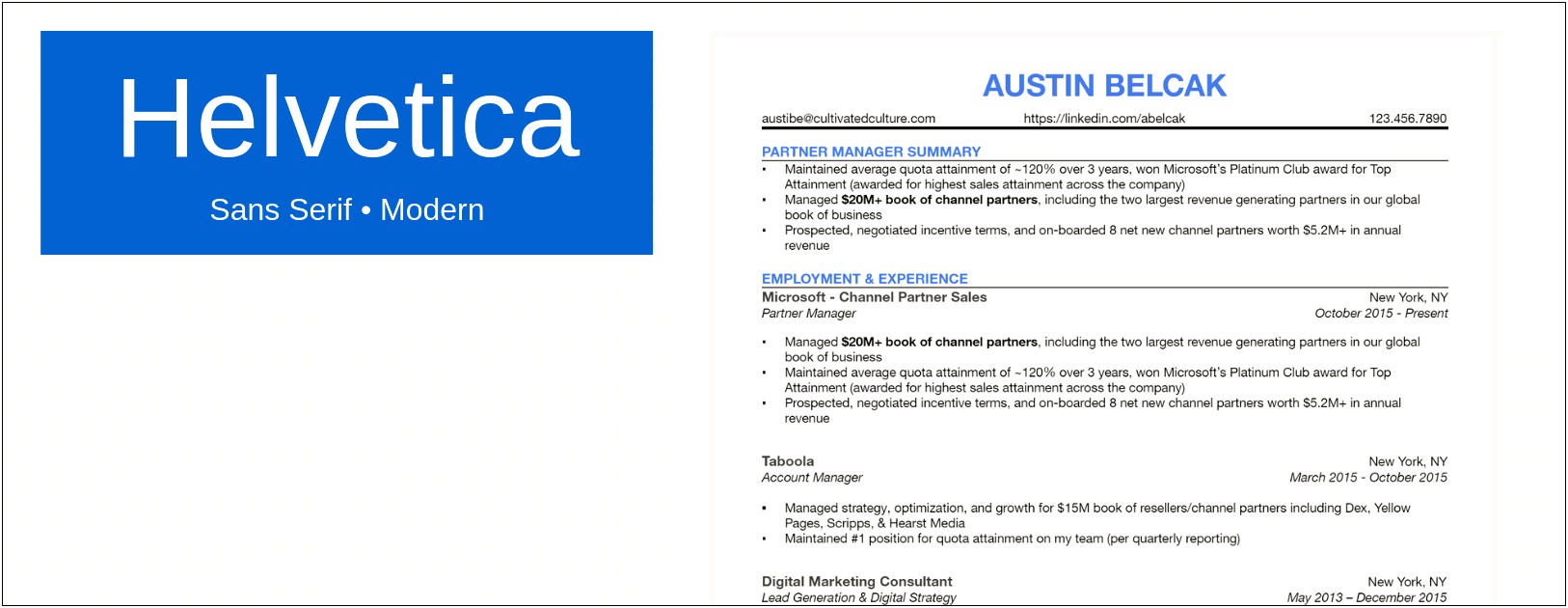 Best Google Doc Font For Resume