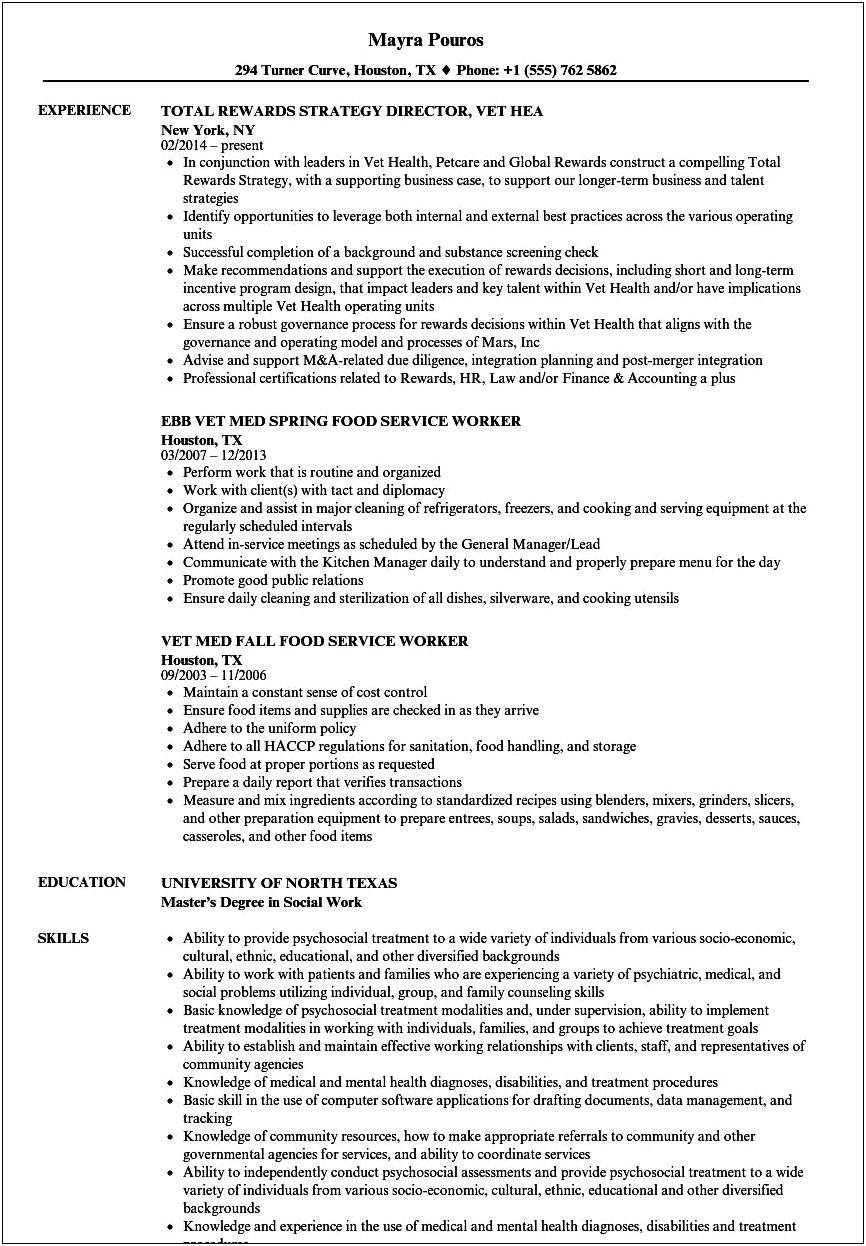 Best Infantry Vet Resume Summary Statement